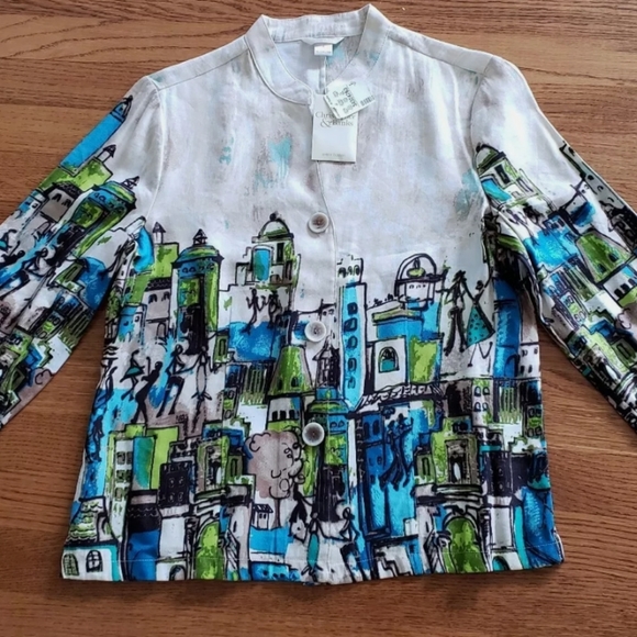 Christopher & Banks Jackets & Blazers - NEW Christopher & Banks Women's Lightweight Jacket Cityscapes Sz Small